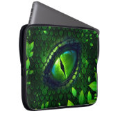 Green Lizard Eye Laptop Bag Laptopschutzhülle (Vorne Rechts)