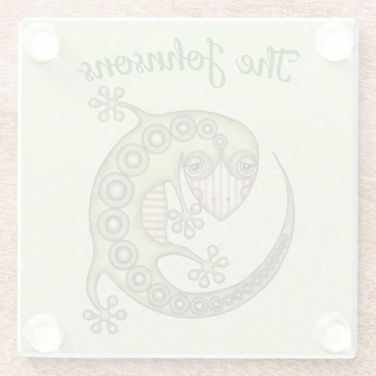 Green Lizard Glasuntersetzer (Rückseite)