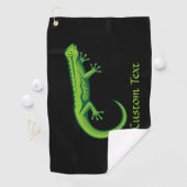 Green Lizard Golf Towel Golfhandtuch (Insitu)