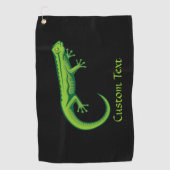 Green Lizard Golf Towel Golfhandtuch (Vorderseite)