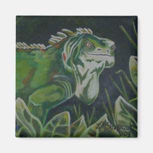Green Lizard Iguana Magnet