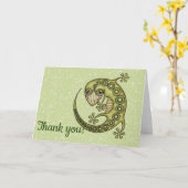 Green Lizard Karte (Gelbe Blume)