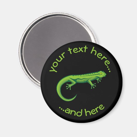 Green Lizard Magnet (Vorderseite/Rückseite)