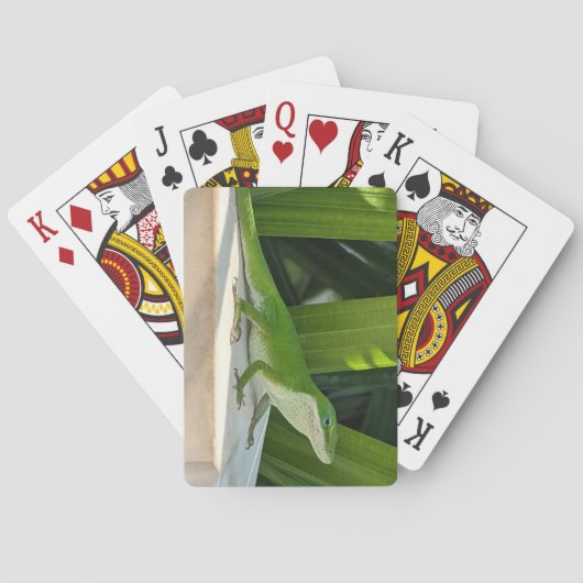 Green Lizard Playing Cards Spielkarten (Rückseite)
