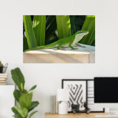 Green lizard Poster (Heimbüro)