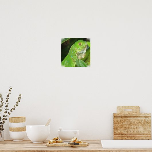 Green Lizard Poster Print (Küche)