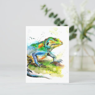 Green Lizard Postkarte