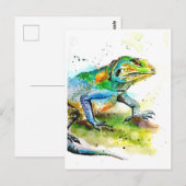 Green Lizard Postkarte (Vorne/Hinten)