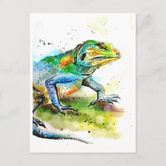 Green Lizard Postkarte (Vorderseite)