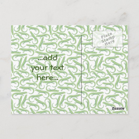 Green Lizard Postkarte (Rückseite)