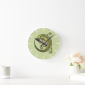 Green Lizard Runde Wanduhr (Zuhause)