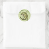 Green Lizard Runder Aufkleber (Tasche)