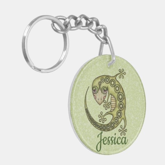 Green Lizard Schlüsselanhänger (Vorderseite links)