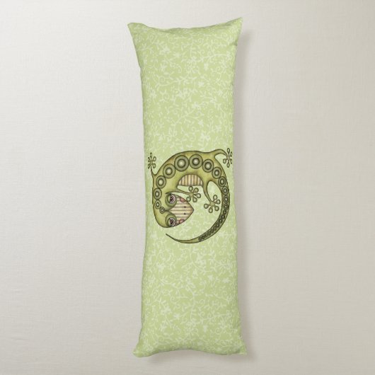 Green Lizard Seitenschläferkissen (Rückseite (Vertikal))