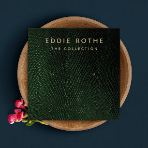 Green Lizard Skin Stuck Earring Display Card