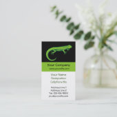 Green Lizard Vertical Visitenkarte (Stehend Vorderseite)