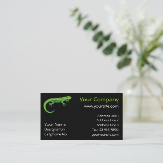 Green Lizard Visitenkarte (Stehend Vorderseite)