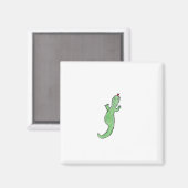 Green Lizzard Magnet (Vorderseite/Rückseite)