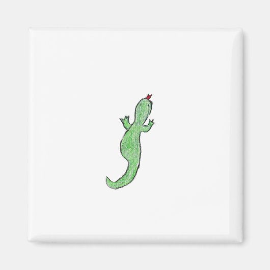 Green Lizzard Magnet (Vorne)