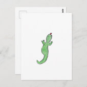 Green Lizzard Postkarte (Vorne/Hinten)