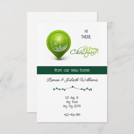 Green Location New Home Announcement Ankündigung (Vorne/Hinten)