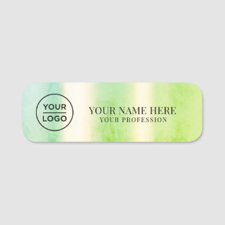 Green Logo Employee magnetic, safety pin Namensschild