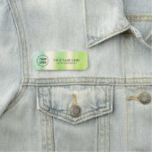 Green Logo Employee magnetic, safety pin Namensschild (Beispiel)
