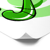 Green Logo für Feldhockey Poster (Ecke)