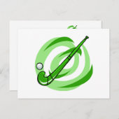 Green Logo für Feldhockey Postkarte (Vorne/Hinten)