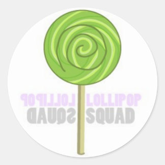 Green Lollipop Runder Aufkleber