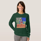 Green Long Sleeve Wifey T - Shirt (Vorne ganz)