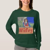 Green Long Sleeve Wifey T - Shirt (Vorderseite)
