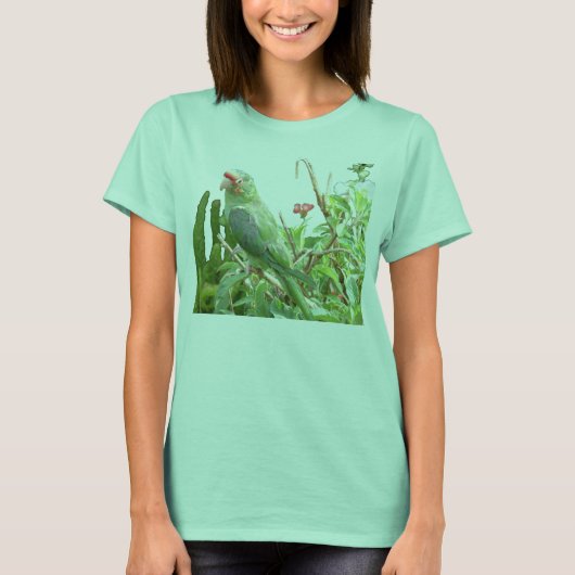 Green Lorikeet Ringer Bird T - Shirt (Vorderseite)