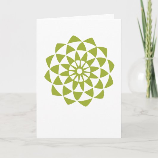 Green Lotus Blume Karte (Vorderseite)
