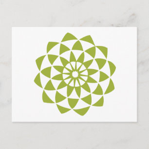Green Lotus Blume Postkarte