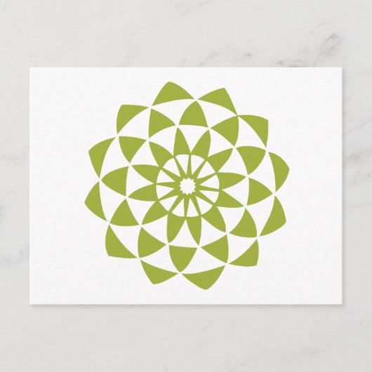 Green Lotus Blume Postkarte (Vorderseite)
