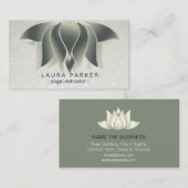 Green Lotus Blume Yoga Heilung Medizin Visitenkarte (Vorne/Hinten)