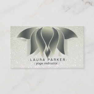 Green Lotus Blume Yoga Heilung Medizin Visitenkarte