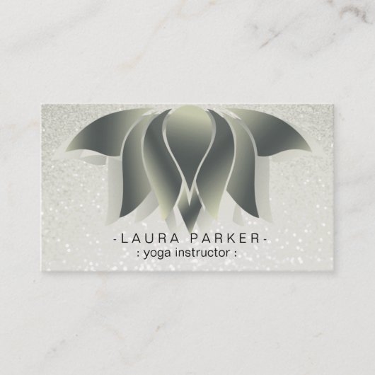 Green Lotus Blume Yoga Heilung Medizin Visitenkarte (Vorderseite)