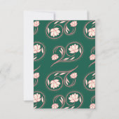 Green Lotus Lanterns Indian Wedding Danke Karte (Rückseite)