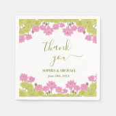 Green Lotus Lily Blume Hochzeit Indiens Serviette (Vorderseite)