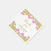 Green Lotus Lily Blume Hochzeit Indiens Serviette (Ecke)