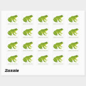 Green Low Poly Life Frog Quadratischer Aufkleber (Blatt)