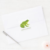 Green Low Poly Life Frog Quadratischer Aufkleber (Umschlag)