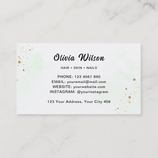 Green-Loyalität-Karte Visitenkarte (Rückseite)