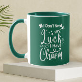 Green Luck Vierblättriges Kleeblatt St Patrick Day Tasse
