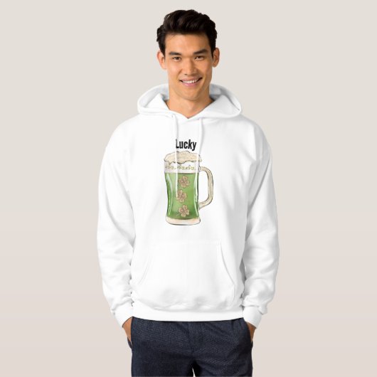 Green lucky beer paty irish hoodie (Vorne ganz)