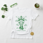 Green Lucky Cat St. Patrick’s Day Art T-Shirt