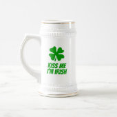 Green lucky clover funny St Patrick's Day Bierglas (Links)