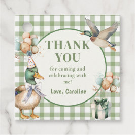 Green Lucky Duck Balloon Geburtstags-Liebesmarken Geschenkanhänger